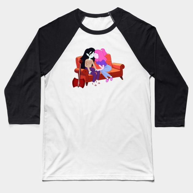 Marceline and Bubblegum Bubbline Baseball T-Shirt by maxtrology